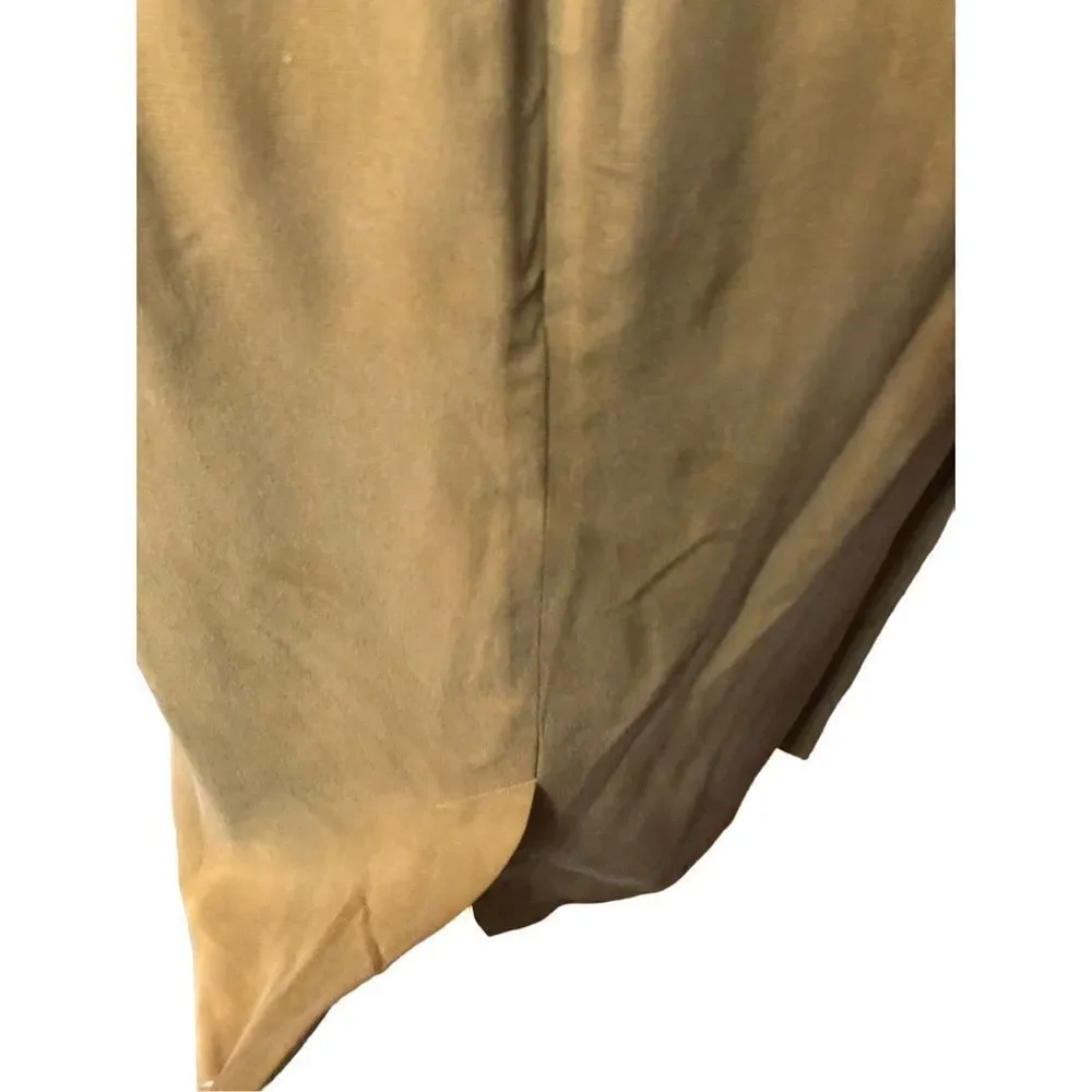 Vintage straight pure silk camel color career skirt Size 10